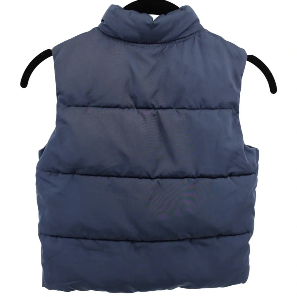Cat & Jack Blue Quilted Puffer Vest Mountains Winter Holiday Boy's Size 6-6X‎